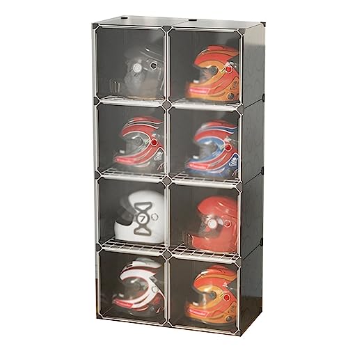 Acrylic Motorcycle Helmet Display Case - Protective Storage Cabinet for Collectible Helmets, Showcase Your Helmet with Style and Safety