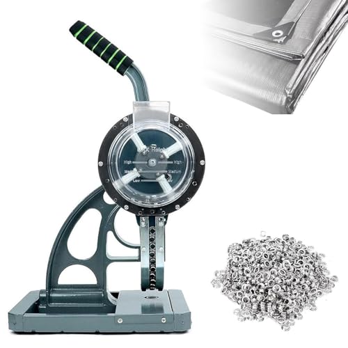 guoyjmm Máquina de Ojales, Máquina Semiautomática de 10/12 mm, Máquina de Perforación y Colocación de Ojales, Máquina para Fabricar Hebillas para Carteles o Letreros 10MM