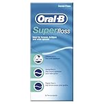 Oral-B Super Dental Floss, 50 Pre-Cut Strands, Ideal for Braces, Bridges and Wide Spaces