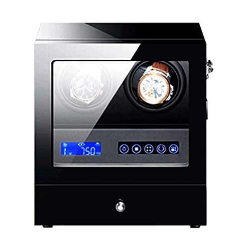 Boîte montre automatique noir avec rangement LED et tiroir