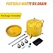 FinerFurnis Industrial Portable Waste Oil Drain, Portable Air Operated Fluid Drain Disposal with Adjustable Height, Heavy Duty Construction with Wheels, Automotive