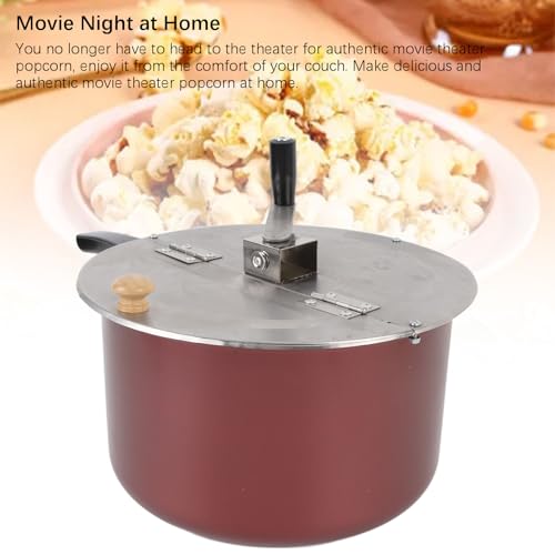 Popcorn Popper Machine, Stainless Steel Hand Operated Popcorn Maker, Delicious Homemade Popcorn Machine Gas Stove Induction Cooker Compatible by LAISANIM - Used condition - Image 5