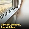 Brixwell Snap-in Tilt Latch Pair, Left and Right-Hand Set, Plastic, White Finish, 2-1/2 Body Length, 2-3/8 Back Cutout, 11/16 Body Width, 7/16 Latch Height, Replacement Window Sash Hardware