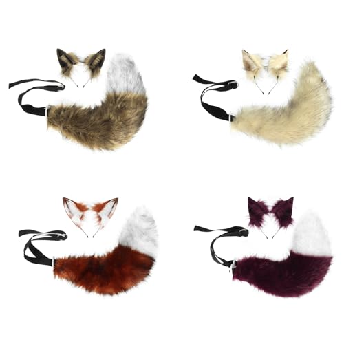 Oreilles de renard et queue de cosplay ronge pour spectacle - 4