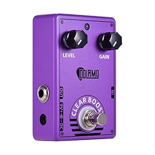 Affordable, with good quality. Boost / Gain. Level and gain controls. True bypass. On/Off LED status indicator. Sturdy alloy casing.