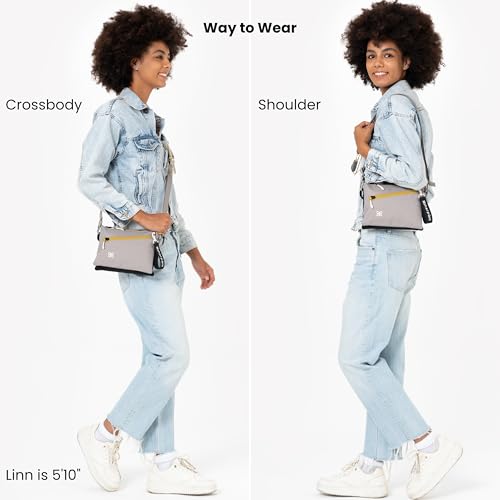 Image of Sherpani Zoom, Small Crossbody Purse, Nylon Crossbody Bag, Lightweight Cross Body Bag, Sleek Dual Pouch, Purses for Women