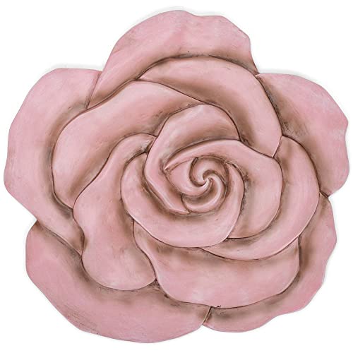 Nat & Jules Rose Pink 12 Inch Resin Stone Decorative Stepping Stone #TOP26