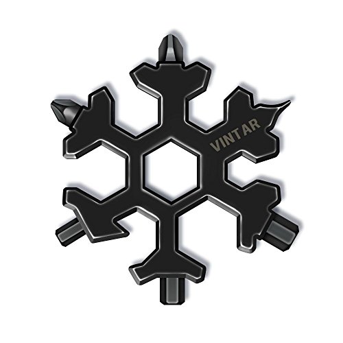 Vintar 18-in-1 Snowflake Multi tool, Keychain screwdriver -Bottle opener, Cool gadgets,Great Christmas gift