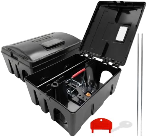 Roshield 2 x Schutzbox für Externe Rattenfallen - Nager- und Schädlingsbekämpfungsset für den Garten, giftfrei - Grüne Profi-Qualität