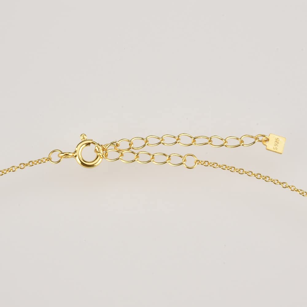 Necklace Collar Colgante Cadena Mujer Hombre Gargantilla De Cadena Larga con Colgante De Pluma De ala Dorada De Plata De Ley 925, Joyería De Lujo para Mujer, Accesorios para Mujer