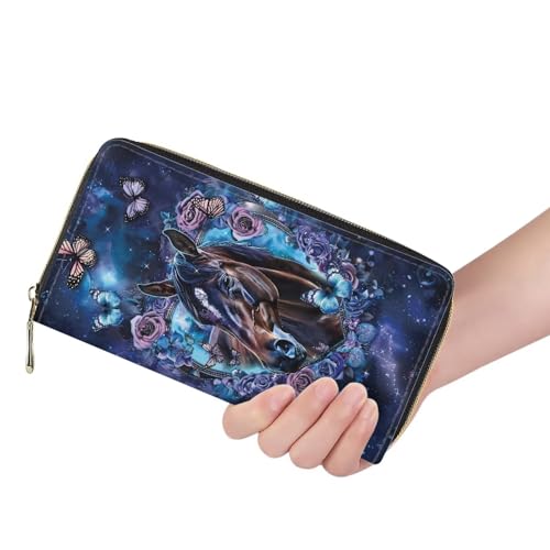 HUGS IDEA Animal Design Women's Long Wallet Sloth Printed Zipper PU Leather Purse2