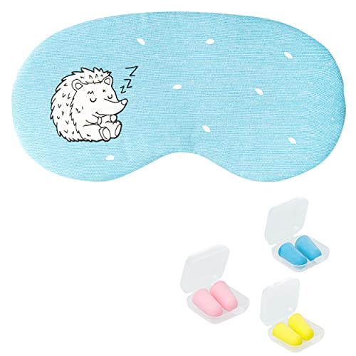 Igel Plüsch Augenmasken Tiermaske Mehrweg-Eispackung Heiß Kalt Gel Kompresse Müde Geschwollen Augen Reisen Schlafende Männ Frau Kinder Cover
