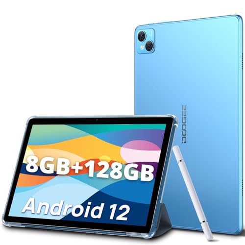 DOOGEE Tablet 10.1 Pulgadas, Tableta 15GB RAM 128GB ROM(1TB Expandible), Android 12 5G+2.4G WiFi |13MP+8MP |Pantalla HD IPS |8300mAh |Bluetooth 5.1| Bolígrafo Táctil Azul