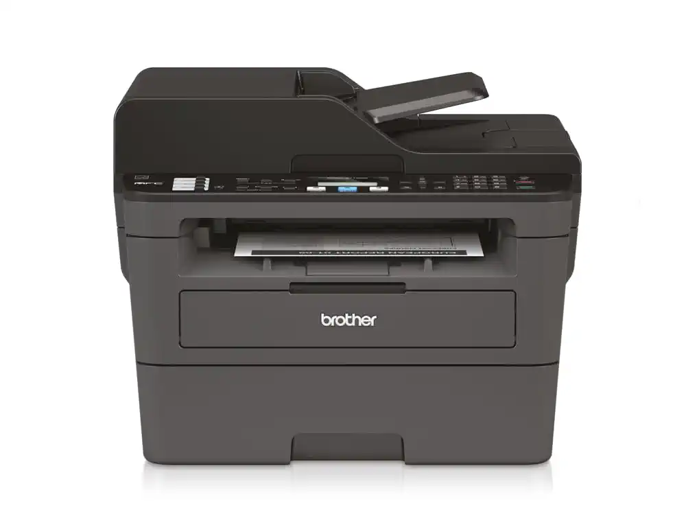 Brother MFC-L2710DN , Monochrom, Kompaktes 4-in-1 S/W-Multifunktionsgerät (30 Seiten/Min., Drucken, scannen, kopieren, faxen, A4, echte 1.200x1.200 dpi, USB 2.0, Duplexdruck, LAN), dunkelgrau/schwarz
