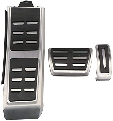 Car Stainless Steel Accelerator Clutch Brake Pedal Cover for Audi A5 / S5 / RS5 8T 2010-2015, Non-Slip Aluminium Alloy Car Pedal Set, Car Interior Styling Accessories