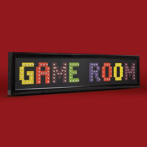American Art Decor Framed Led Sign - Vintage Neon Sign - For Bar, Man Cave, Garage, Game Room & More (Game Room Multi, 6” X 31” X 11”) #TOP4