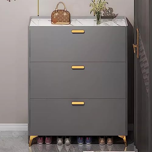 YJKKZQLB Zapatero Estrecho Nizer con Puertas Solución compacta para Guardar Zapatos en la Entrada de Apartamentos pequeños