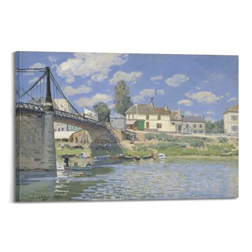 Pont de Villeneuve-la-Garenne Sisley toile pour déco salon élégante