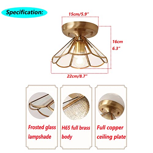 Luz de pasillo elegante con acabado de latón para el hogar 2