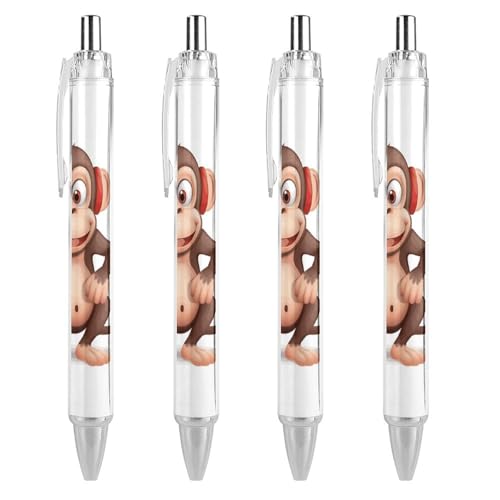 Stylos à bille Naughty Monkey noir 0,5 mm pour écriture fine au bureau