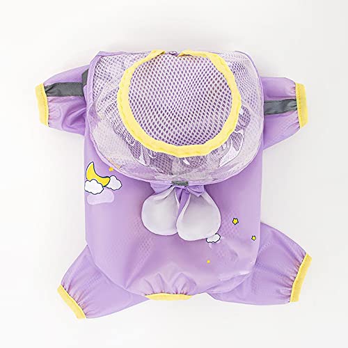 Imperméable pour chiens violet S : cape de pluie avec imprimé mignon - 2