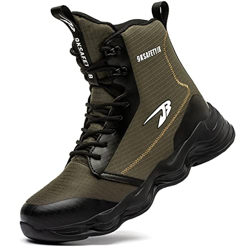 Image of Nutropa Steel Toe Boots for Men Women, Lightweight Work & Safety Shoes Outdoor Protection Footwear Puncture Proof Industrial and Construction Shoes