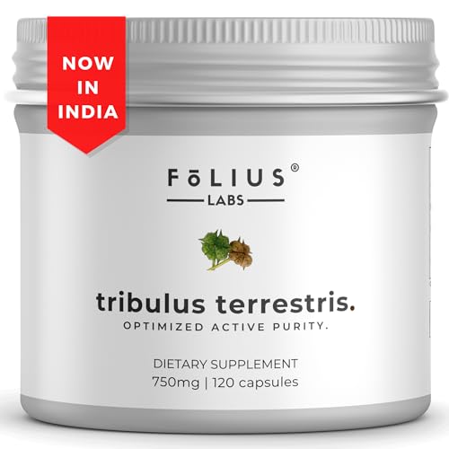 FOLIUS LABS Tribulus Terrestris Men & Women 750mg – 40% Saponins – Concentrated Natural Whole Plant Extract – Plant Based Stamina, Strength, and Energy Supplement – 120 Capsules FOLIUS LABS Tribulus Terrestris Men & Women 750mg – 40% Saponins – Concentrated Natural Whole Plant Extract – Plant Based Stamina, Strength, and Energy Supplement – 120 Capsules