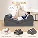 CoziBB 10pcs Modular Kids Play Couch, Convertible Kids Foam Couch for Toddlers & Children with Climbing Slope, Floor Sectional Sofa for Playroom Bedroom Nursery