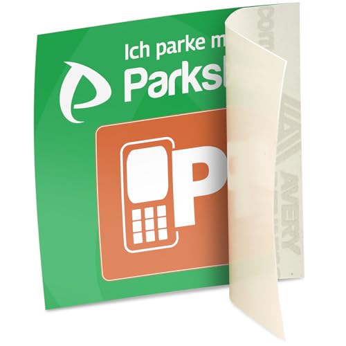1x PARKSTER Plakette Aufkleber Parkplakette Hinterglasaufkleber - Ich parke mit Parkster - APP Vignette, KFZ Auto Parken Sticker Ticket (6 x 6 cm, UV Schutz, wiederablösbar, Made in Germany)