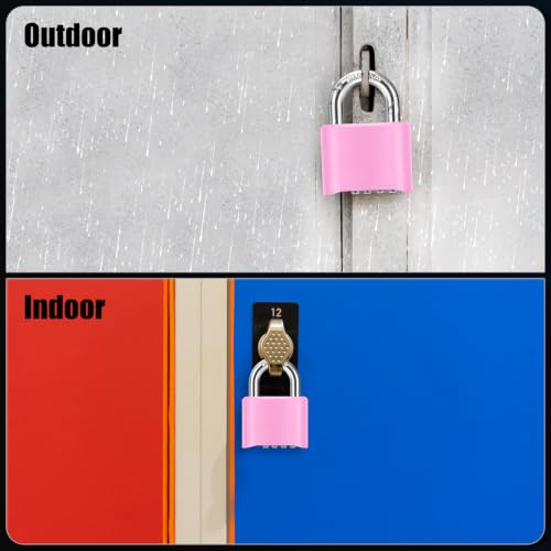 Image of Diyife Outdoor Combination Padlock, Hidden Password Design & Weatherproof High Security for Sheds, Fence, Locker, Home, School, Garage, Garden, Gate Hasps, Pink