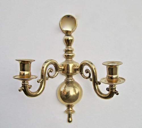 Wandkerzenhalter Gold Messing Kerzenleuchter KLAVIERLEUCHTER 30 cm Mehrarmig – Miniatur