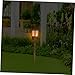 FONDOTIN 1pc Torch Shape Solar Lamp Solar Lamp Ornament Garden Decor Easy Install Lighting Tool