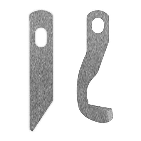 Muzee 2pc Set Serger Blade Overlock Knife for Brother 929D 1034D 1034D Upper and Lower Knife Viking XB0563001 and X77683001 Cover