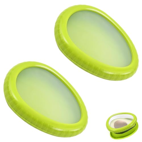 2 recipientes de almacenamiento de frutas y verduras, recipientes de almacenamiento de frutas de silicona, reutilizables, almacenamiento de aguacate, para mantener los alimentos frescos (2 piezas)