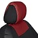 BDK OS-409-RD-A_am Black & Red Synthetic Leather Seat Covers for Car SUV Van - Affordable PU Vinyle Replacement Covers