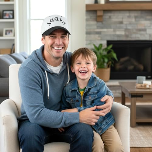 Image of Mothers Day Snapback,Adjustable Embroidered Mom Dad Trucker Hat,Cotton Baseball Cap