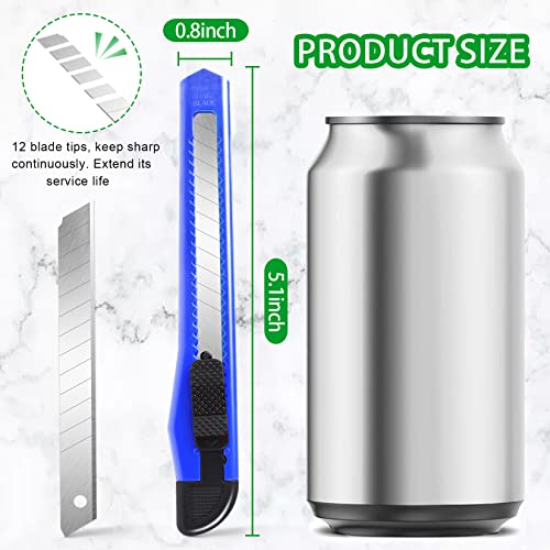 Image of 8 Pack Box Cutter Utility Knife, 9mm Snap-off Box Cutter Retractable for Opening Packages Cartons, Boxes, Disposable Box Cutters Exacto Knife Perfect for Office and Home use