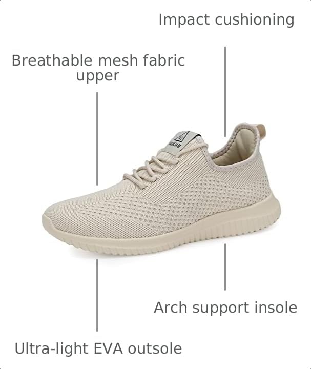 Image of VAMJAM Men's Running Shoes Ultra Lightweight Breathable Walking Shoes Non Slip Athletic Fashion Sneakers Mesh Workout Casual Sports Shoes