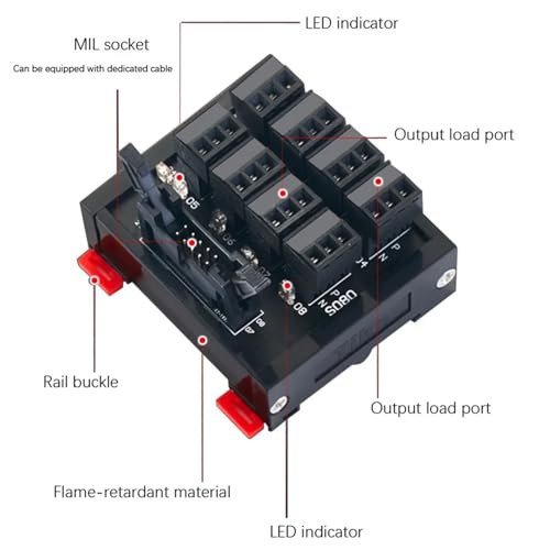 Bornier de capteur 8 bits avec indicateur LED S080 pour montage industriel