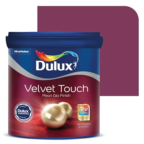 Image of Dulux Velvet Touch Pearl GLO Interior Emulsion Paint (1L, Valhalla) - Luxurious soft-sheen wall paint, highly durable, washable, rich, intense colors, with 6-year warranty
