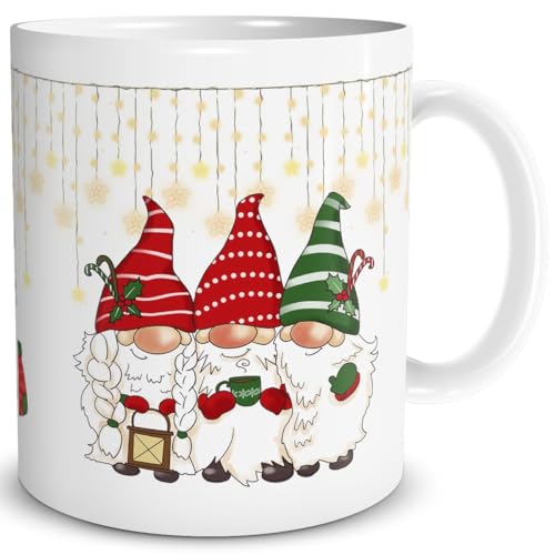 TRIOSK Tasse Wichtel Weihnachten mit Zwergen lustiges Weihnachtsmotiv...