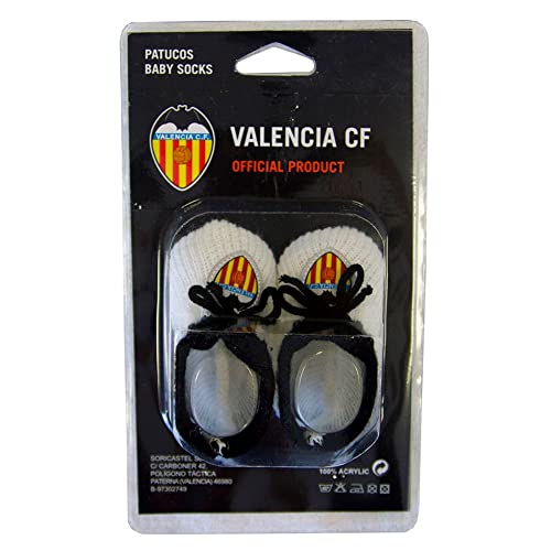 Valencia CF Patvcf Patucos, Bebés Unisex, Blanco/Naranja, Talla Única