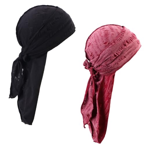 Doo Dew Rags Cycling Skull Cap Cotton Sweat Wicking Beanie Cap Cooling Pirate Hat Bandana Head Wrap Summer Running Hat