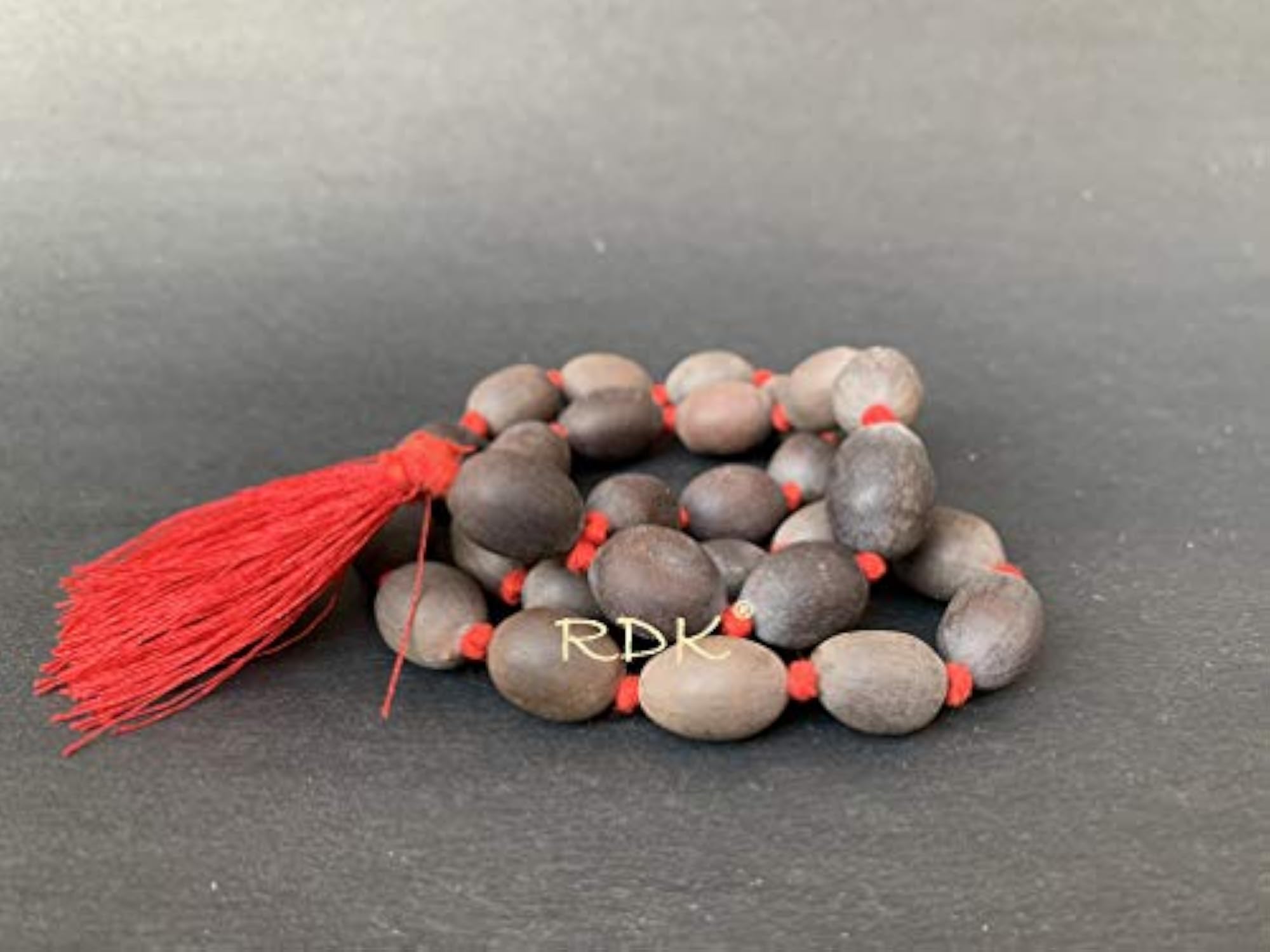 Natural Lotus Seed Bead Kamal Gatta Mala with Tassel for Meditation