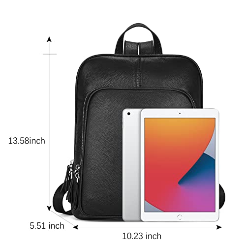 Image of BOSTANTEN Genuine Leather Backpack Purse Casual College Travel Bags for Women