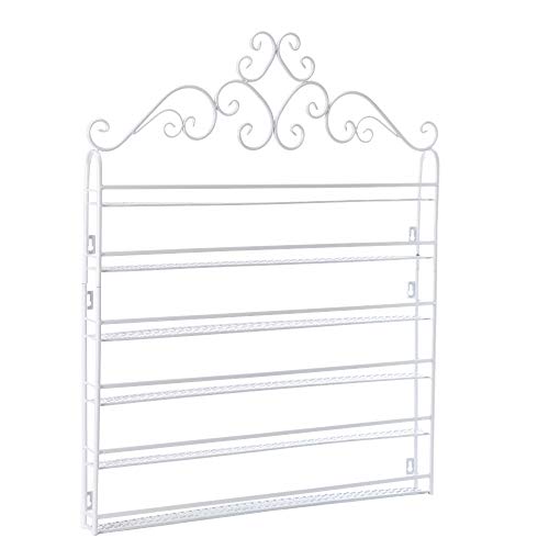 Dazone Nail Polish Organizer Wall Rack Hold 120 Bottles Nail Polish Shelf White #TOP2