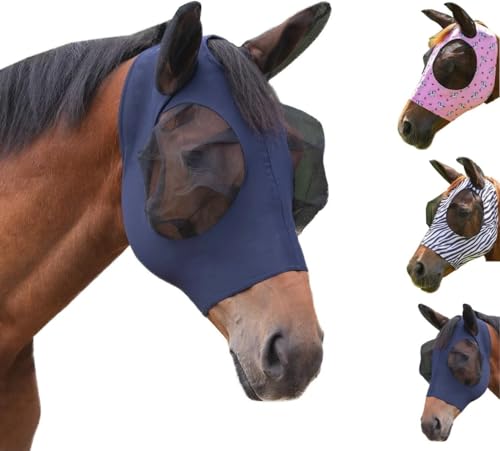 netproshop Fliegenmaske Super Bug Fliegenhaube mit Ohren und Öffnung für