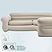 Intex 68575N, Sofá rinconera hinchable, 257x203x76 cm, color crema, three_seats, pvc -...