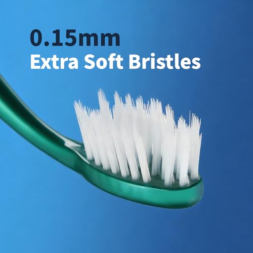 Image of Fremouth Extra Soft Toothbrushes for Adults, Cross Bristles, 6 Count