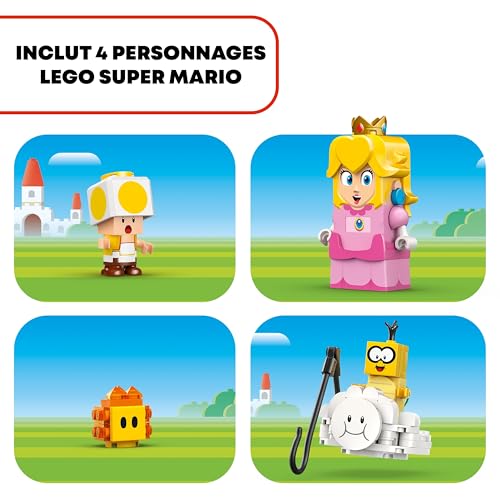 LEGO Super Mario Les Aventures de Peach Interactive - Set de Princesse - avec Toad Jaune - Idée Cadeau Nintendo pour Enfants Garçons et Filles Passionnés de Jeux Vidéo dès 6 Ans 71441